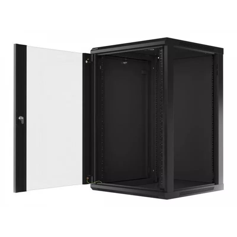 Sienas stiprinājuma skapis LANBERG WF01-6618-10B, 18U, 600×600×907 mm, melns, 60 kg