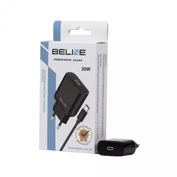 Lādētājs Beline Beli02176 30W USB-C ar USB-C kabeli, melns