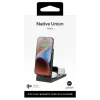 Native Union Rise 3-in-1 Qi2 bezvadu lādētājs Melns ar USB barošanas bloku un 2 m kabeli