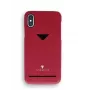 VixFox Card Slot Back Shell iPhone X/XS — rubīnsarkanā krāsā, aizmugurējais vāciņš ar iebūvētu kartes kabatu