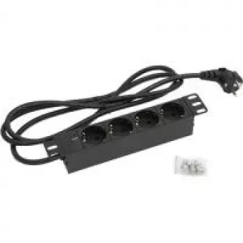 Triton RAB-PD-X91-C1 - strāvas sadalītājs (10 inch statīvam, uzstādāms statīvā) - maiņstrāva 230 V - 4 ligzdas - 25,4 cm - 2,0 m - melns (RAL 9005)
