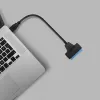 Adapteris QOLTEC 51855 — ārējais M.2 NVMe/NGFF uz USB 3.0 adapteris, 10 Gb/s, 2.5 collu/M.2 diskiem, melns