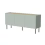 Kumode cama meble FELLINI 150×40×70 cm, olīvu ar eļļota ozola virsmu, MDF rāmis