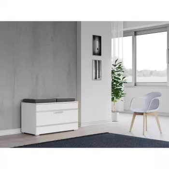 Slēgts apavu skapis OPAL SZAFKA BIEL — Balts, skaidu plātne, W850×H450 mm, 16 mm rāmis