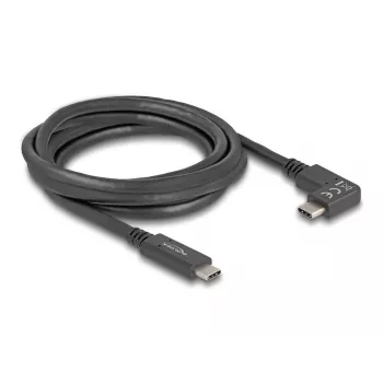 DeLOCK USB kabelis USB Type-C vīrišķais uz USB Type-C vīrišķais leņķveida 2m 5Gbps 4K PD 60W