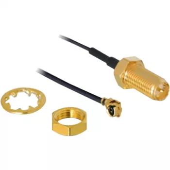 Antenas kabelis DeLOCK RP-SMA WL I-PEX M / RP-SMA F Melns 0,2 m