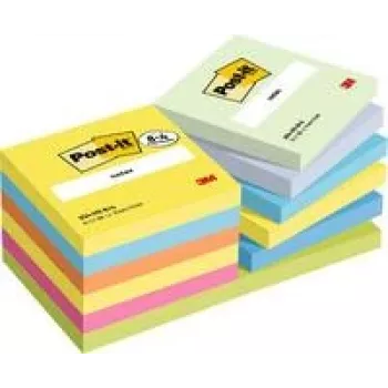 3M Post-it līmlapiņas 76x76mm 654-TFEN-P8+4 dažādas 12 gab./Iep.