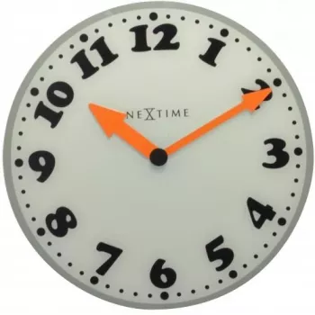 NeXtime Girl sienas pulkstenis 8152, Ø43 cm, balts/pelēks/melns/oranžs