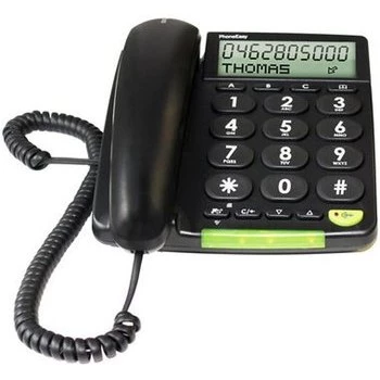Doro PhoneEasy 312cs vadu telefons ar lielām pogām, melns