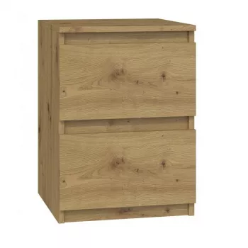 Naktsgaldiņš Top e shop M2 ARTISAN, 2 atvilktnes, Ozolkoka efekts, 300×300×400 mm