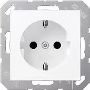 Kontaktligzda Type F Jung A 1520 BFKI WWM, 16 A, 250 V, balta, termoplasts, 55×55 mm