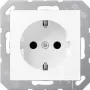 Kontaktligzda Type F Jung A 1520 BFKI WWM, 16 A, 250 V, balta, termoplasts, 55×55 mm