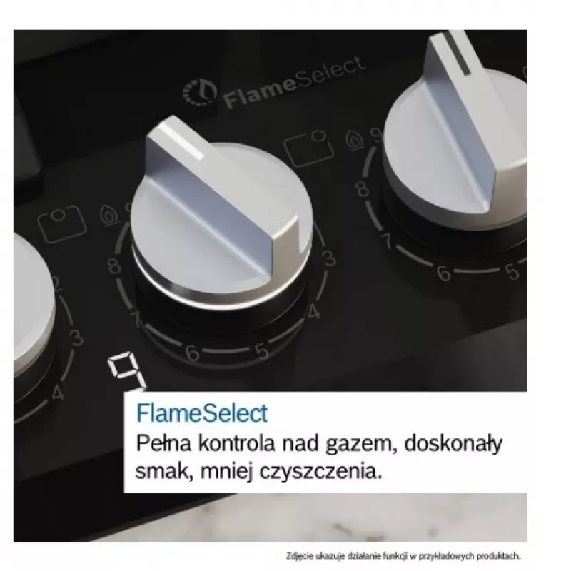 Iebūvējamā gāzes plīts virsma Bosch PPP6A2I40, 4 zonas, čuguna režģi, melna, 590×520×54 mm, rotējošie slēdži