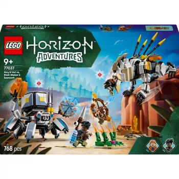 LEGO komplekts Horizon Adventures 77037 – Aloy un Varl pret Shell-Walker un Sawtooth, 768 gab., 2 minifigūras
