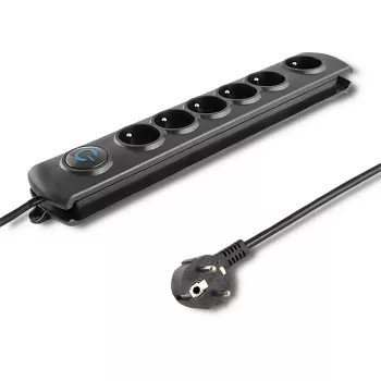 Pārsprieguma aizsargs Qoltec 50172 Melns 6 Kontaktligzdas 230V 5m