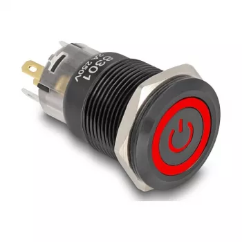 Slēdzis DELOCK 22023 19 mm 12 V ar 5 lodēšanas savienojumiem