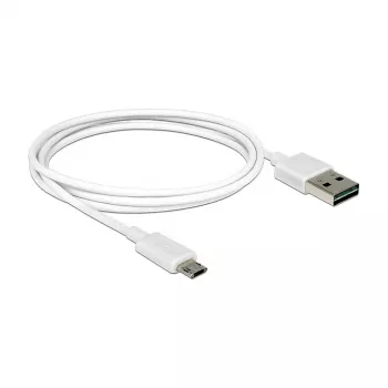 USB kabelis DeLOCK 84807 USB 2.0 1 m balts USB A uz Micro-USB B