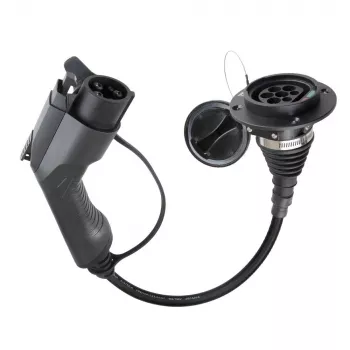 Auto lādētāja adapteris Extralink BS-EVSC004 uz BS-EVP001-L32A 240V Melns