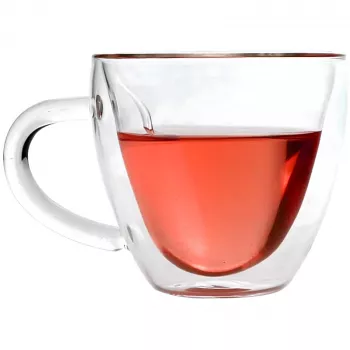 Extralink Home Sirds formas mīlestības krūze, dubultsienu karstumizturīga stikla krūze 250ml