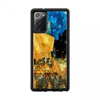 Aizsargmaciņš iKins Samsung Galaxy Note 20, melns “Cafe Terrace”