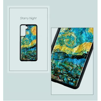 Aizsargmaciņš iKins Samsung Galaxy S21+ — zvaigžņotā nakts melns