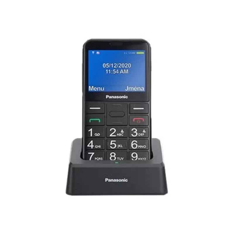 Senioru mobilais telefons Panasonic KX-TU155 melns