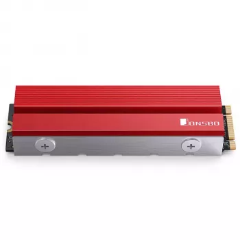 Jonsbo M.2-6 RED 2280 pasīvais dzesētājs M.2 SSD NVMe/SATA diskdziņiem