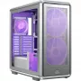 PC Midi Tornis Cooler Master MasterFrame 600 Mesh Sudraba — atbalsta ATX/EATX, priekšā 2×200mm, 2.5 collu/3.5 collu diskdziņi