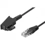 Wentronic Goobay telefona kabelis TAE-F (vīrišķais) - RJ-45 (vīrišķais) 10m melns (51235)