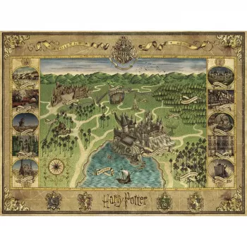 Puzle Ravensburger Hogwarts karte 1500 gabali – Ravensburger 1500 pcs