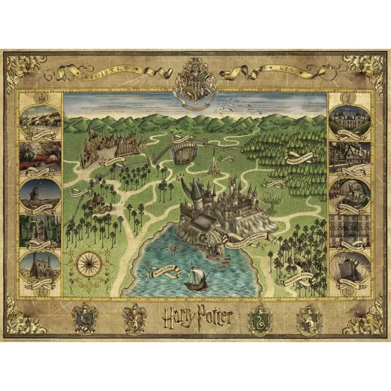 Puzle Ravensburger Hogwarts karte 1500 gabali – Ravensburger 1500 pcs