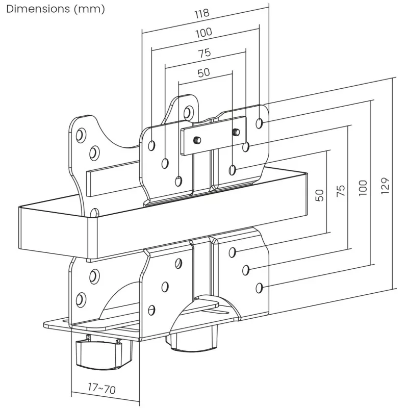 Mini datora stiprinājums MC-115W
