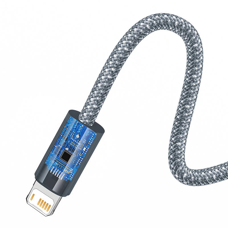 Baseus Dynamic Series kabelis USB uz Lightning, 2.4A, 1m (pelēks)