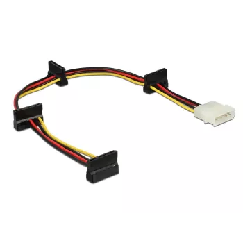 DeLOCK 60142 iekšējais barošanas kabelis, 4-pin (S) uz 4x SATA barošanu (R), 40cm