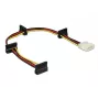 DeLOCK 60142 iekšējais barošanas kabelis, 4-pin (S) uz 4x SATA barošanu (R), 40cm