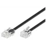 Telefona kabelis MicroConnect MPK451S RJ11 uz RJ45 1m Melns