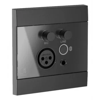 AUDAC WP225/B Sienas panelis, XLR mikrofons + 3.5 mm ligzda, Bluetooth, melns
