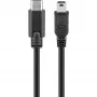 USB kabelis Goobay 67989 0,5 m Mini-USB B uz USB-C Melns