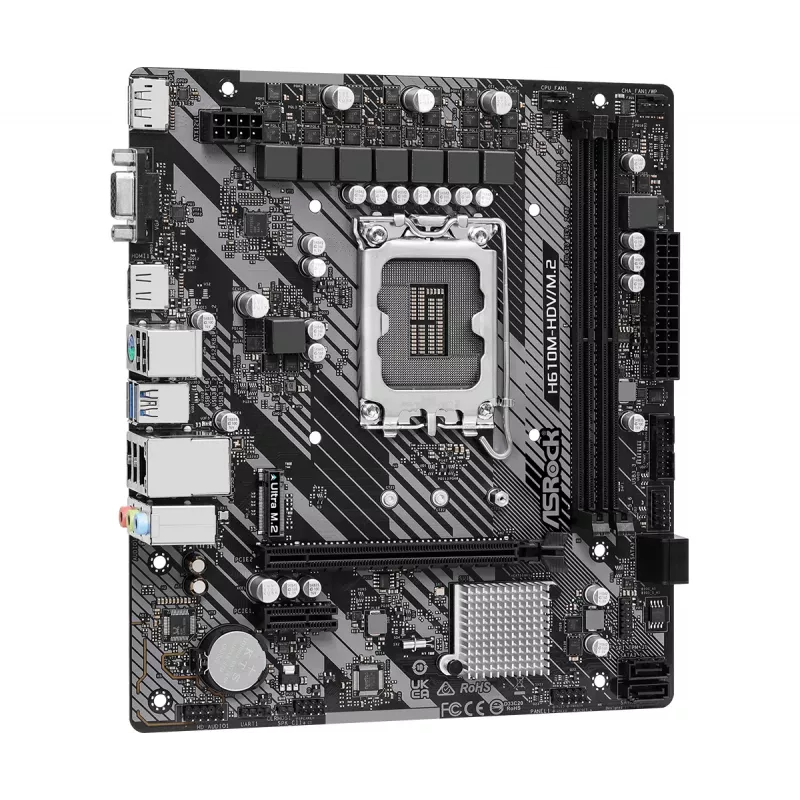 Mātesplate ASRock H610M-HDV/M.2 R2.0 LGA1700 DDR4 Micro-ATX