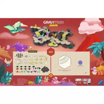 Marble trases komplekts Ravensburger GraviTrax Junior XXL Dino, bumbiņu trases būvēšana bērniem