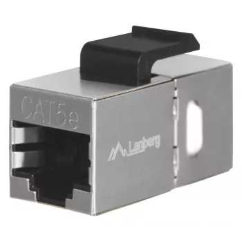 Keystone modulis LANBERG KSF5-3000 — Cat5e F/UTP plakanais kabelis, RJ-45 sievišķais, melns