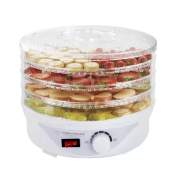 Esperanza EKD003 pārtikas žāvētājs Caurspīdīgs, Balts 250 W