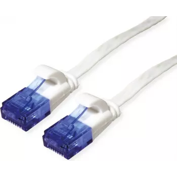 VALUE Patch Cable Cat.6A (Class EA) UTP, īpaši plakans, Balts, 1,5 m (21.99.2064)