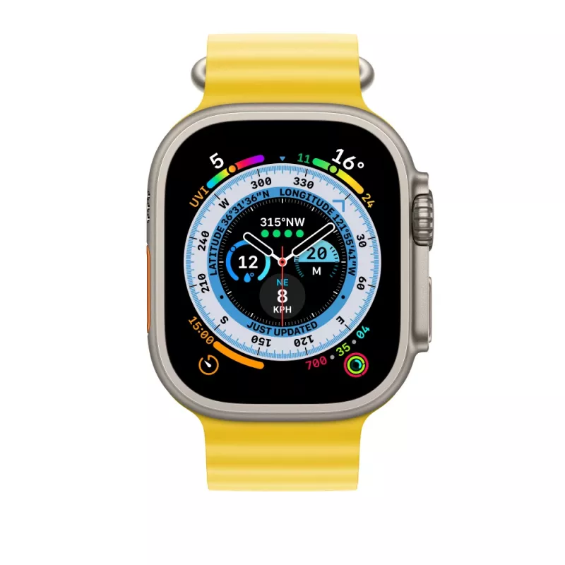 Apple MQED3ZM/A pagarinājums Ocean siksniņai, 49 mm, dzeltens fluoroelastomers