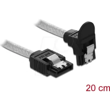 SATA kabelis DeLOCK 85344 0.2 m Melns Caurspīdīgs