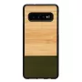Viedtālruņa maciņš man and wood Galaxy S10 — bambusa mežs melns