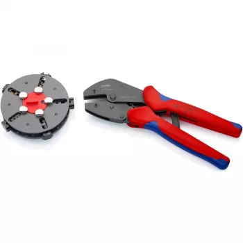 Knipex 97 33 02 kabeļa presēšanas knaibles, zila, sarkana