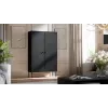 Uzglabāšanas skapis Cama Meble PALAZZO BIS 100x39x166 matēti melns, brīvi stāvošs pie sienas