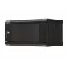 Sienas stiprinājuma servera skapis LANBERG WF03-5304-10B 19 collu 4U melns, stikla durvis
