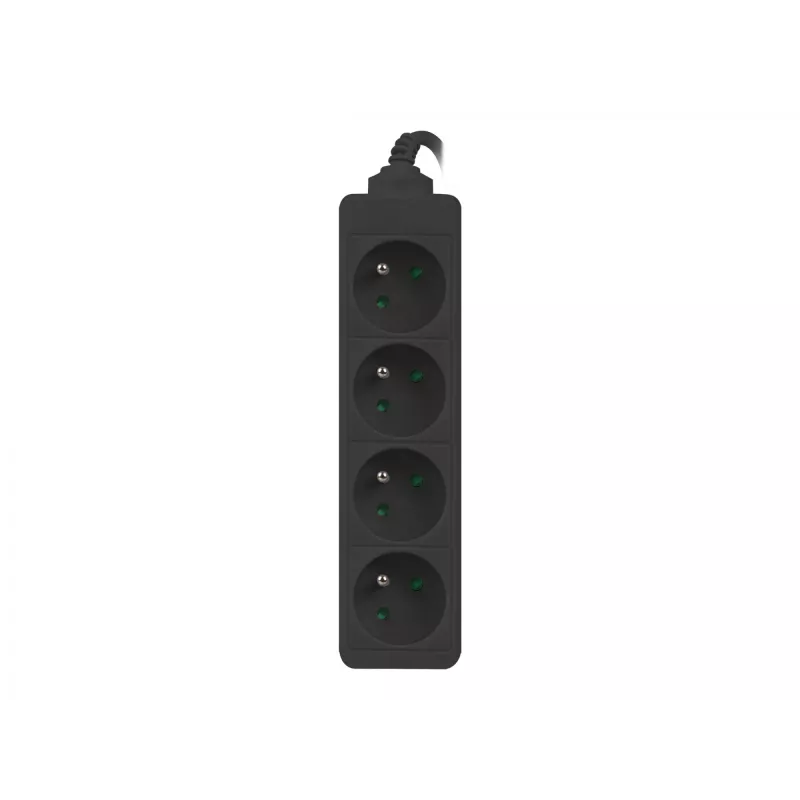 Pagarinātājs Lanberg PS0-04E-0100-IEC-BK 1m 4 AC kontaktligzdas 10A Melns Iekštelpām